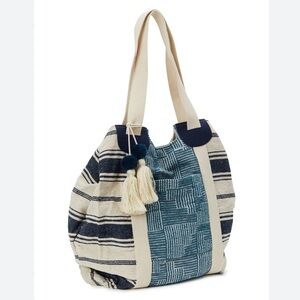 TWIG & ARROW Beach Weekend Boho Woven Tote Bag—NWT